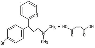 image description - brompheniramine maleate structure