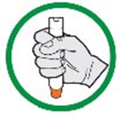 Figure C. Correct Way To Hold The Epipen Auto-injector With Orange Needle End Pointing Down (Image 04)
