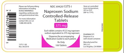 Principal Display Panelndc 69420-1375-1naproxen Sodium Controlled-release Tablets375 mgrx Only100 Tablets (Naproxen Sodium Controlled Release Tablets 03)