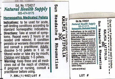 Sun Headache Rheumatism Label - NHS sun headache rheumatism