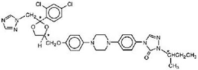 Chemical Structure - itraconazole 01
