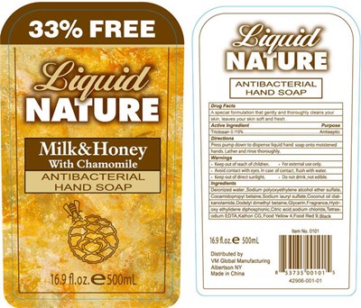 Principal Display Panel - Milk and Honey - natures care milk and honey
