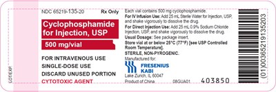 Principal Display Panel – 500 mg/vial – Vial Label (Cyc0c 0000 04)