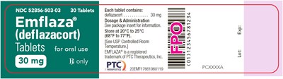 emflaza-18.jpg 30 mg Tablet 30-Count Bottle Label - emflaza 18
