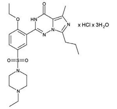 Structural Formula For Vardenafil Hydrochloride (Image 1)