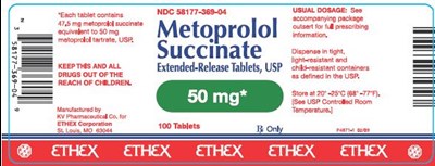 100 Tablets Bottle Label (Metoprolo Su Er Tb 03)
