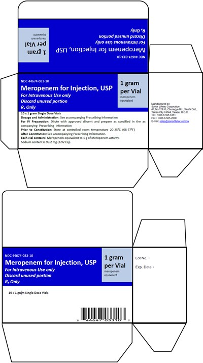 PRINCIPAL DISPLAY PANEL - 1 g Vial Carton - meropenem 03