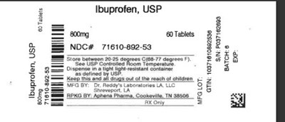 Label - 71610 0892 53