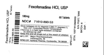 Label (71610 0893 53)