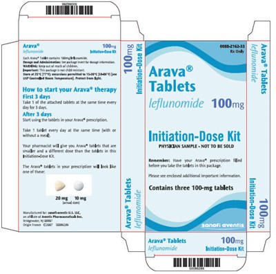 arava-09.jpg PRINCIPAL DISPLAY PANEL - 100 mg Carton - arava 09