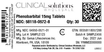 Phenobarbital 15mg Tablets 30ct Blister Card (Phenobarbital 02)