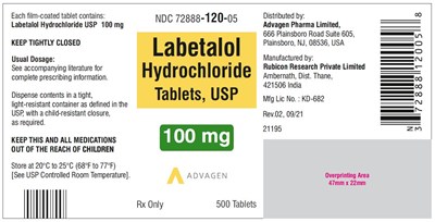 Labetalol Hydrochloride Tablets Usp 100 mg (500 Tablets Label)