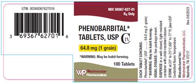 Principal Display Panel - 64.8 mg Tablet Bottle Label - phenobarbital 04