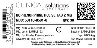 Buprenorphine Sl 2mg Tablet 30 Ct Blister Card (Buprenorphine 03)