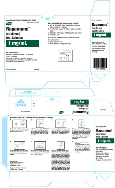 PRINCIPAL DISPLAY PANEL - 60 mL Kit Carton - rapamune 16