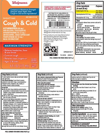 Acetaminophen 650 mg, Diphenhydramine Hci 25 mg, Phenylephrine Hci 10 mg (Adult Cough Cold Nighttime Liquid 1)