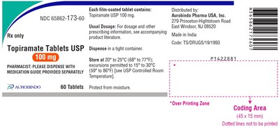 topiramate-fig5.jpg PACKAGE LABEL-PRINCIPAL DISPLAY PANEL - 100 mg (60 Tablets Bottle) - topiramate fig5