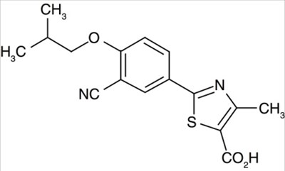 Febuxostat Chemical Structure (Fcf23fa1 Bc2d 4cdf Bf25 51a9ee09fa0d 01)