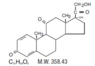 Chemical structure - prednisone tablets   ww 1