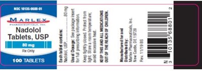 PRINCIPAL DISPLAY PANELNadolol Tablets, USP 80 mgRx Only100 Tablets - nadolol tablets 04