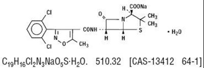 Dicloxacillin Sodium Chemical Structure (33434f66 1d36 4506 9b3d 9755c978d9b2 01)