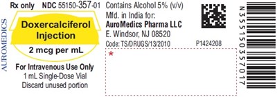 PACKAGE LABEL-PRINCIPAL DISPLAY PANEL-2 mcg per mL - Container Label - doxercalciferol fig1