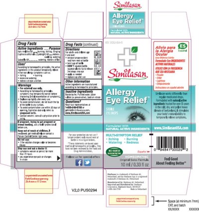 Principal Display Panelndc 59262-364-11similasanallergy Eye Reliefsterile Eye Drops10 mL / 0.33 Fl Oz (Allergy Eye Relief 01)