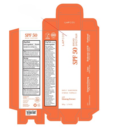 Lapcos_suncreen_label_02.jpg LAPCOS Daily Sunscreen SPF 50+ Outer Box Label - Lapcos suncreen label 02