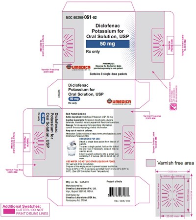 Diclofenac Potassium For Oral Solution 50 mg Box Of 9 Packets (Diclofenac Pot Oral Solution Carton)