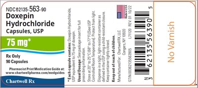 image description - doxepin hydrochloride capsule 75mg label