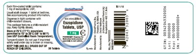 container label 1 mg - eszopiclone tablets figure 1