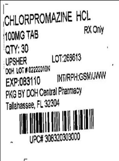 Label Image 100mg - Chlorpromazine100mg(Upsher)