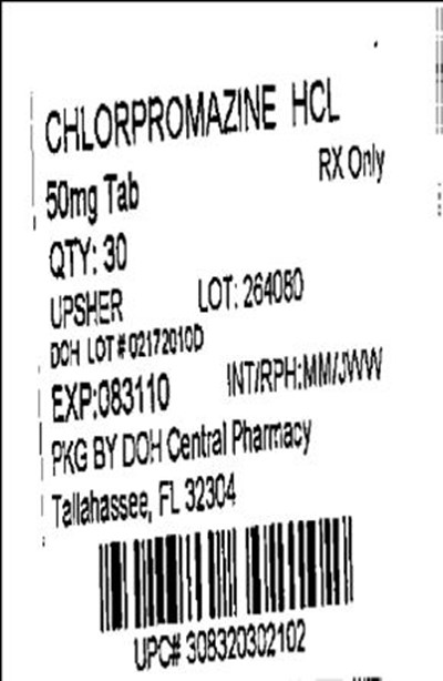 Label Image 50mg - Chlorpromazine50mg(Upsher)