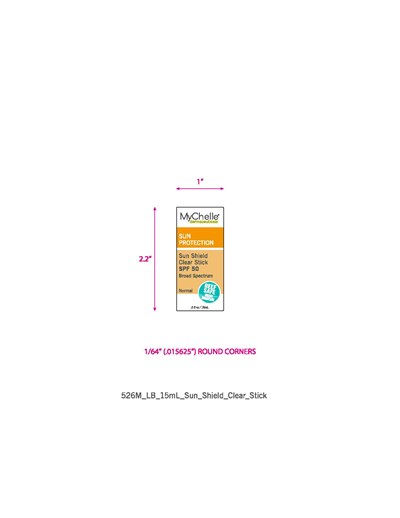 Front Label (526m Lb 15ml Sun Shield Clear Stick Front Mech Page 001)