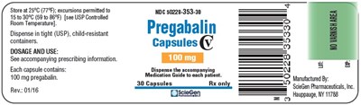 pregabalin-caps-100mg-30s-count.jpg PRINCIPAL DISPLAY PANEL - 100 mg Capsule Bottle Label - pregabalin caps 100mg 30s count