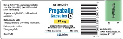 pregabalin-caps-25mg-1000s-count.jpg PRINCIPAL DISPLAY PANEL - 25 mg Capsule Blister Pack - pregabalin caps 25mg 1000s count