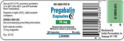 pregabalin-caps-75mg-30s-count.jpg PRINCIPAL DISPLAY PANEL - 75 mg Capsule Blister Pack - pregabalin caps 75mg 30s count