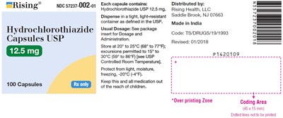 hydrochloro-fig1.jpg PACKAGE LABEL-PRINCIPAL DISPLAY PANEL - 12.5 mg (100 Capsule Bottle) - hydrochloro fig1