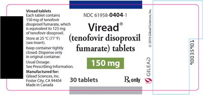 viread-05.jpg PRINICPAL DISPLAY PANEL - 300 mg Bottle Label - viread 05