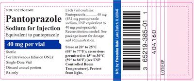 Package Label (PRINCIPAL DISPLAY – Pantoprazole Sodium for Injection Vial Label)