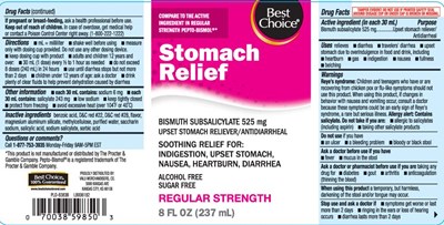 Bismuth subsalicylate 525 mg - peptic relief regular strength original liquid 1