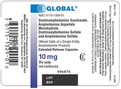 PRINCIPAL DISPLAY PANEL - 10 mg Bottle Label - amphetamine 3
