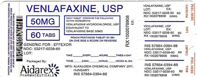 venlafaxine-usp-3.jpg Package Label - venlafaxine usp 3