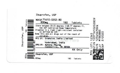 71610-0202-80.jpg Bottle Label 800 mg - 71610 0202 80
