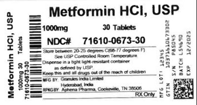 Bottle Label 1000 mg (71610 0673 30)