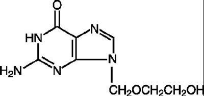 Structural formula for acyclovir - image 01