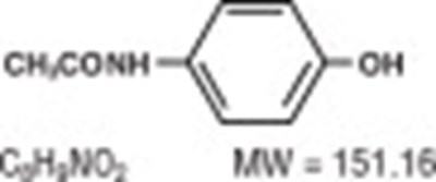 Acetaminophen Structural Formula (Lor09 0000 02)