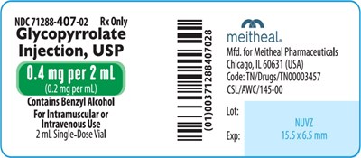 gly05-0001-03.jpg Principal Display Panel – Glycopyrrolate Injection, USP 0.4 mg per 2 mL Vial Label - gly05 0001 03