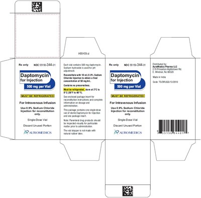 Package Label-principal Display Panel-500 mg Per Vial – Container-carton Label (Daptomycin Fig2)