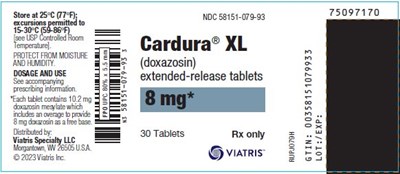 image-02.jpg Cardura XL Extended Release Tablets 8 mg Bottle Label - image 02